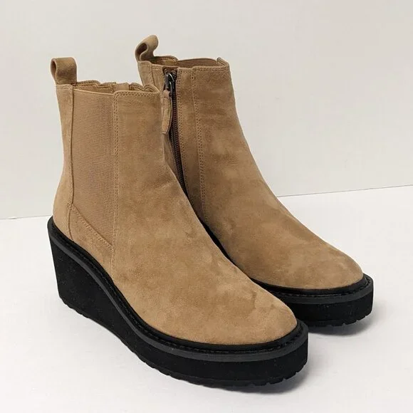 Paolo | Shoes | Linea Paolo Indio Wedge Boots Camel Suede  display picture 1